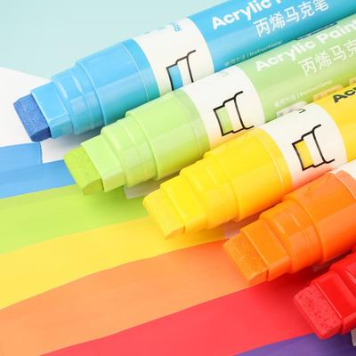 12barevný voděodolný akrylový široký fix pro umělecké studenty DIY malování graffiti akrylový pigment