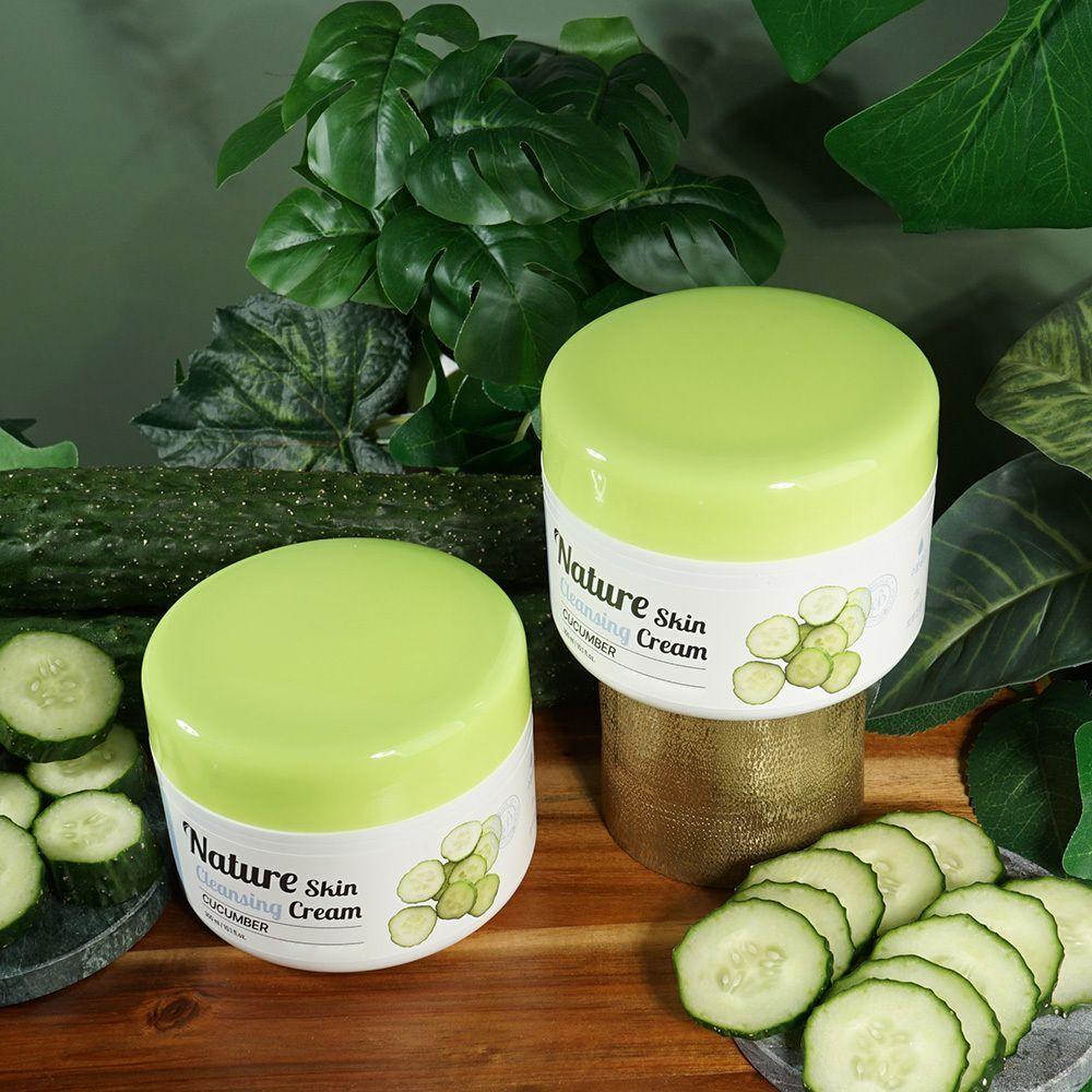 HOISBLDZ Smooth Skin Cucumber Extract Cleansing Cream 300ml x 2 at a time