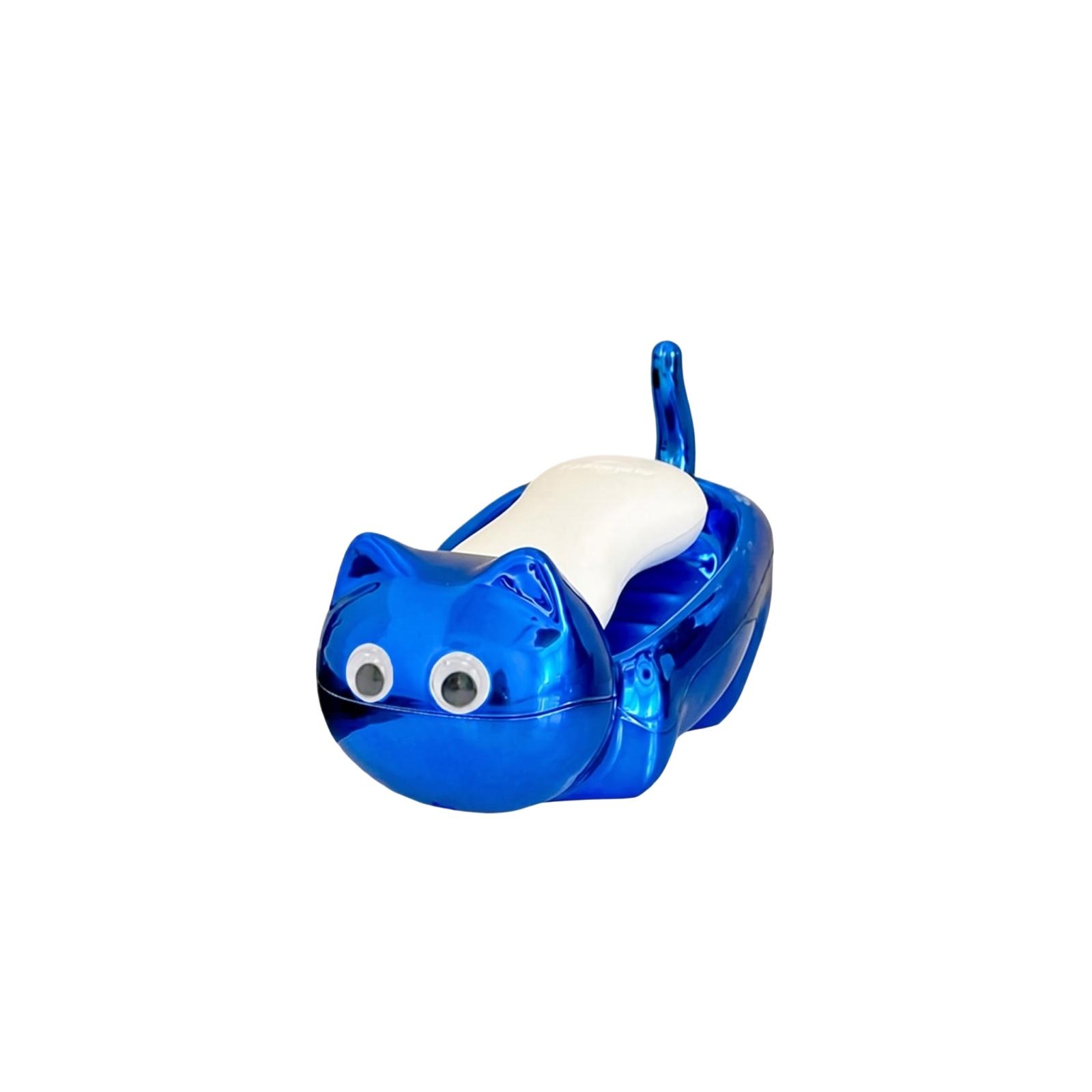 

Creative Electroplated Cat Soap Dish Decorative Ornament for Fashion Home Decoration Unique Design Functional Bathroom Accessory one size синий