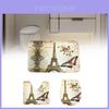 Butterfly Tower Bath Mat Set Polyester Non Slip Absorbent Rug For Bathroom Decor