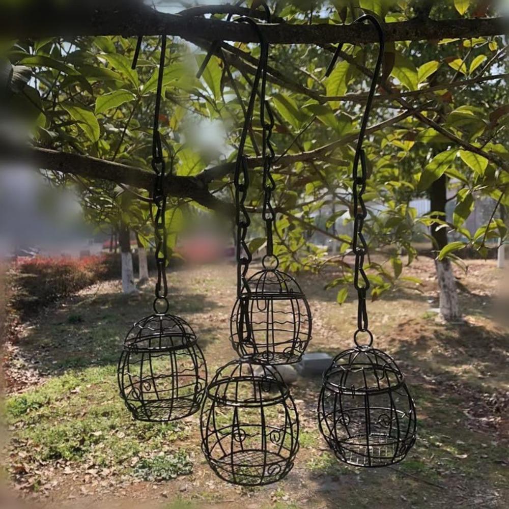 Iron Bird Feeding Wire Cage Bite Resistant Bird Feeding Basket Durable Hanging Bird Feeder Garden
