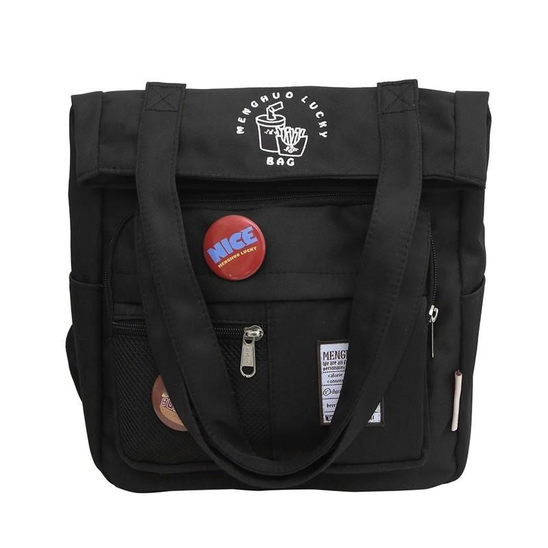 Large Capacity Japanese Style Nylon Tote Bag For Students And Commuters