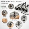 5pcs Durable Stainless Steel Stainless Steel Cutter High Speed Stee 16-30mm Size Hole Saw Cutter HSS Hole Saw Wood Working