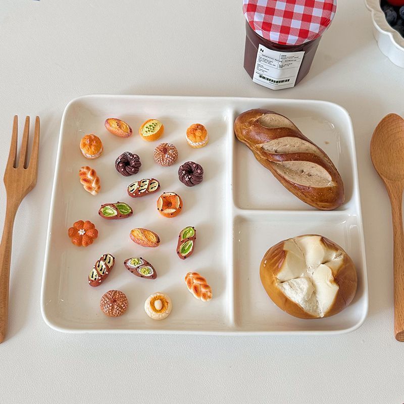 French alkaline water bread magnet mini simulation European food refrigerator Sticker Baking memo Sticker Magnet decoration