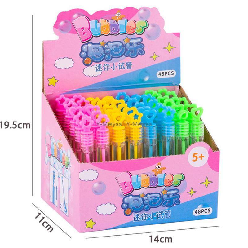 New 1/5/10/48pcs Mix Color Mini Cute Bubble Tube Kids Toy Birthday Party Favors School Gifts Wedding Guests Souvenirs For Kids