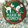 pc No Dog Poop or Pee Sign  Respect Pet Waste No Trespassing Round Metal Wall Art for Home Garden  Durable Novelty Gift
