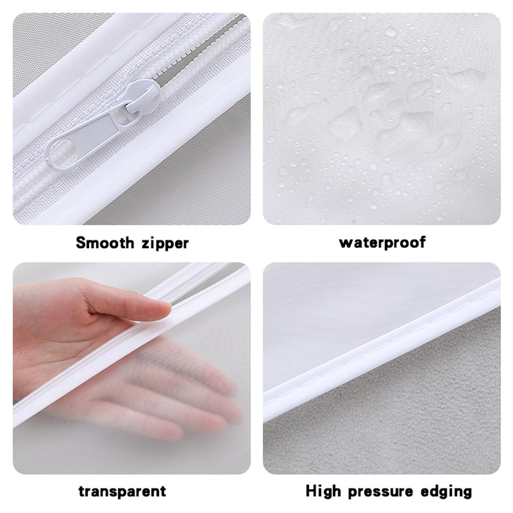 5PCS Clothing Dust Cover Fully Closed Clothing Cover with Zipper Hanging Durable Clothing Storage Bag Hanging Coat Sweater