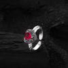 Heart Trendy Shaped Adjustable Ring Crafted From 925 Silver And Radiant Zirconia
