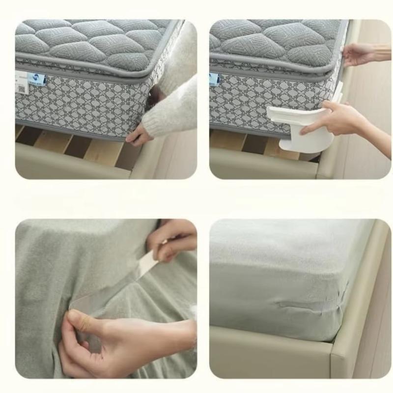 4Pcs Invisible Elastic Bed Sheet Clips Anti-Slip Corner Fastening Bands for Mattress Cover Home Fixing Device