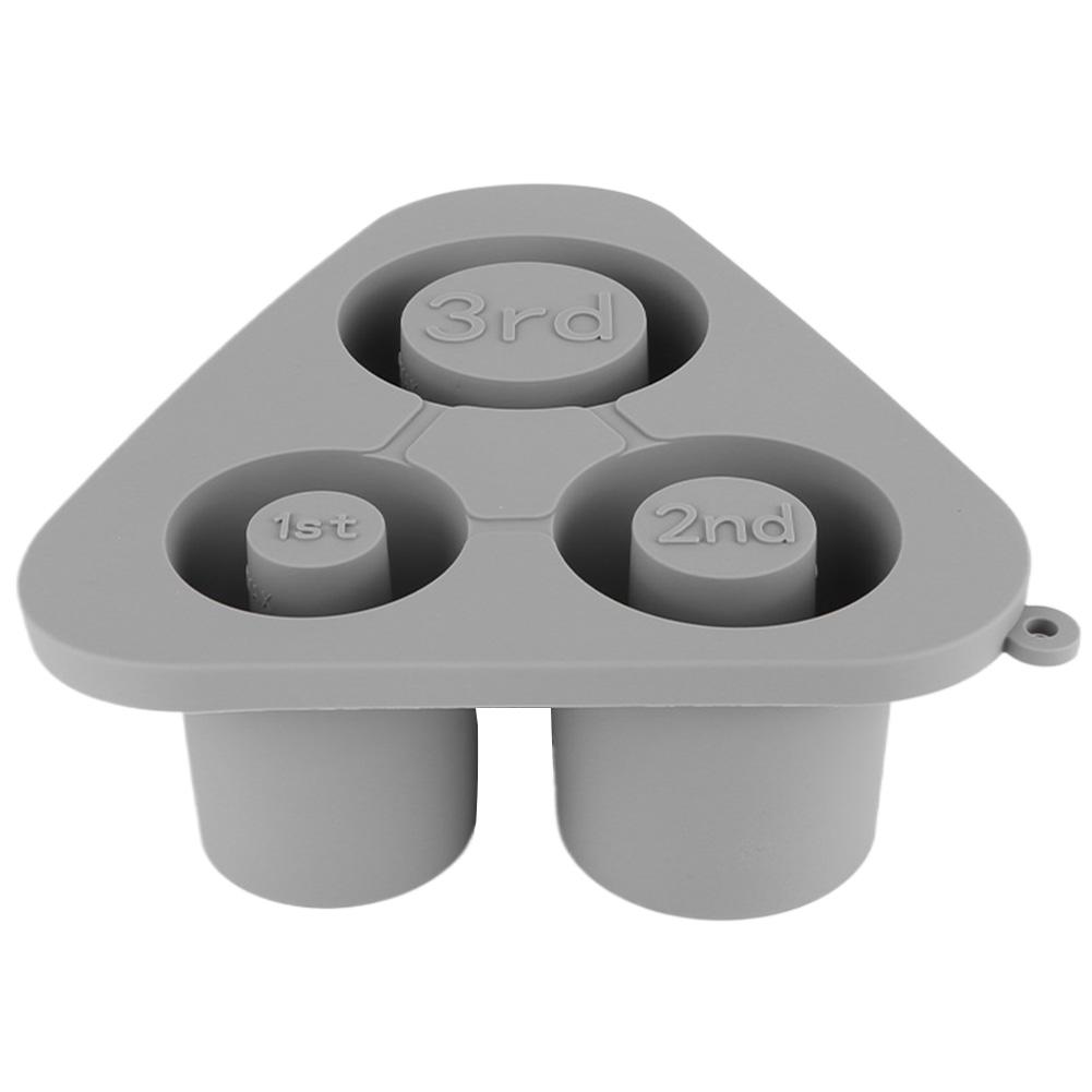 Ice Cube Tray Ice Cube Mold Reusable Silicone Ice Mold Hollow Cylinder Ice Mold Tumbler Ice Mold for Chilling Drinks Whiskey серый