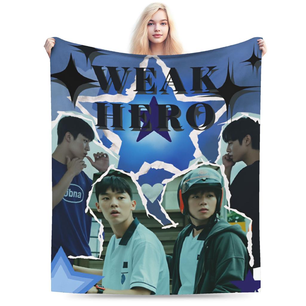 Weak Hero Flannel Blanket Winter Super Warm Throw Blanket for Students Couch Chair Novelty Bedspread Sofa Bed Cover