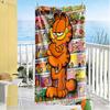 Garfield Through Beach Towel High Absorbency & Quick-Dry Comfortable Lightweight Suitable for Sports, Travel, Swimming, Yoga