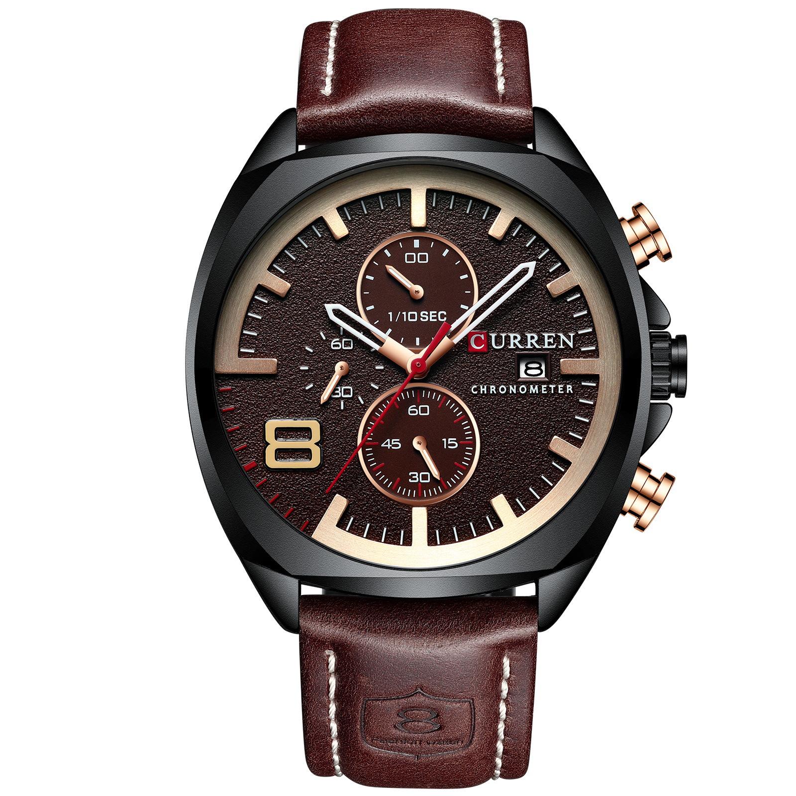CURREN 8324 Men s Multifunctional Quartz Chronograph Sports Watch