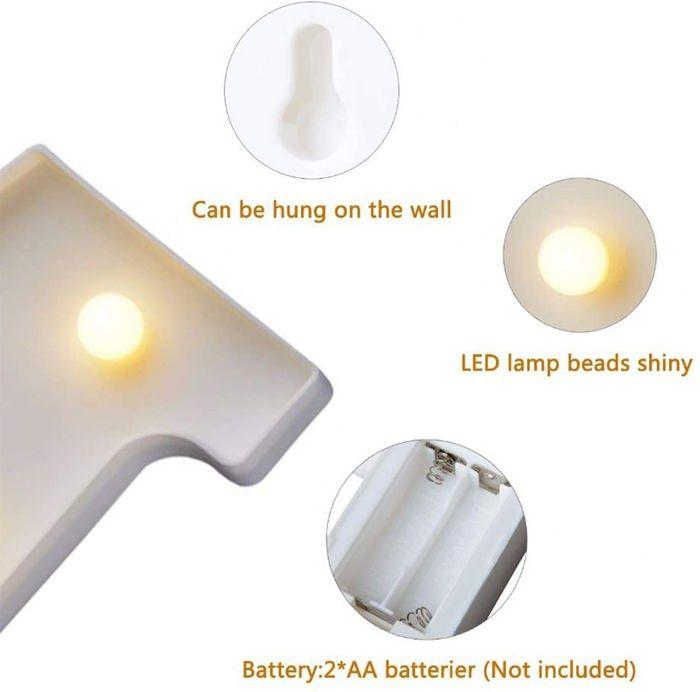 Objet Lumineux D'intérieur - Guijiyi - LED - Blanc Chaud - 2 Piles AA - 50000 Heures De Vie