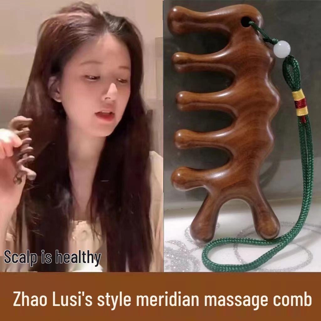 Genuine Sandalwood Cervical Lymphatic Massager & Hair Grow Comb