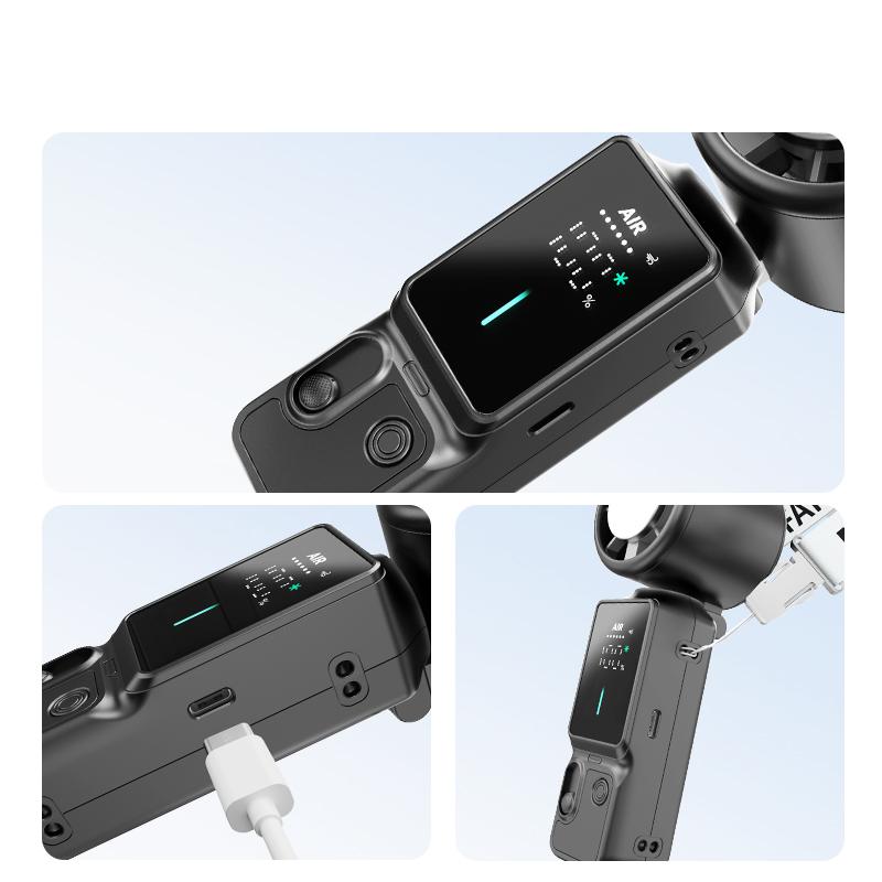 3-in-1 Portable Cooling Fan 16,000 RPM 100-Speed Touch Control & LED Display Turbo Cooling Fan