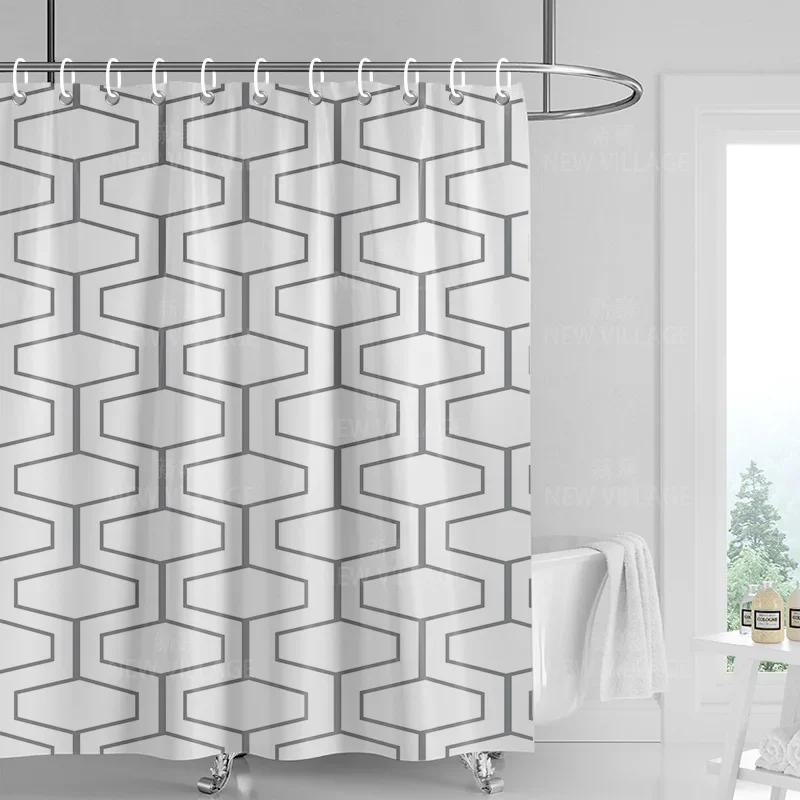Dekoracja domu zasłony prysznicowe łazienka wodoodporna zasłona materiał Pokój dzienny Nowoczesny Nordycki Nowoczesny prosty wzór geometryczny