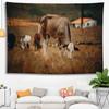 Hot Sale Custom High Quality Cow Wall Hanging Hd Landscape 3D Printing Digital Printing Home Decoration Tapestry