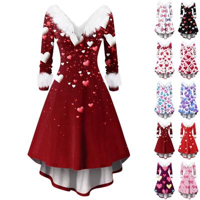 Party Bedruckte Kleider Für Frauen Vintage Midi Kleid Freizeitkleider Cocktailkleid Party Festliche Kleider