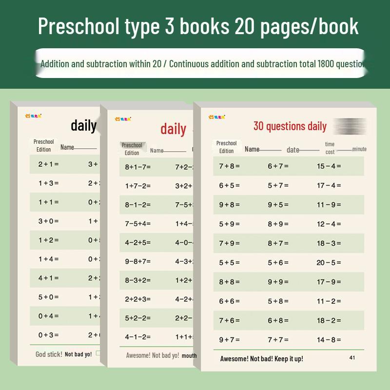 Libro di Esercizi Mentali di Matematica per la Prima Elementare: 30 Domande Giornaliere, Addizione e Sottrazione entro il 20.