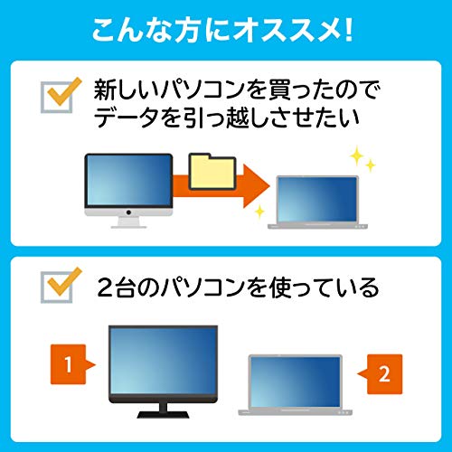 Sanwa Supply Drag & Drop Type-C Link Cable (Compatible with Mac/Windows) KB-USB-LINK5