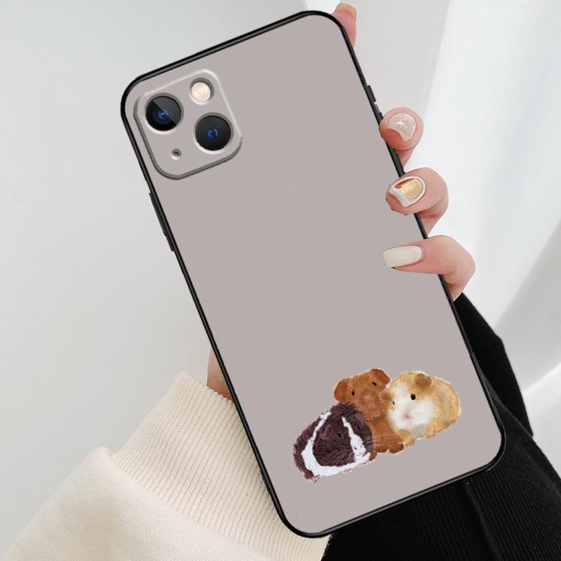 

Funny Cartoon Guinea Pig Phone Case For iPhone 17 Pro Max 15 14 13 11 12 16 Pro Max mini 15 16 Plus 16e 17 Air Cover iPhone 17 Air