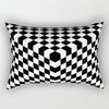 Black and White Simple Geometric Rectangle Pillowcase Home Decor Car Sofa Cushion Cover Home Decor Accessories 30x50cm