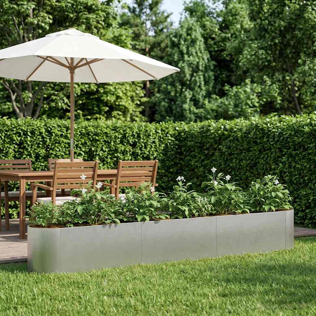 Raised Garden Bed for Outdoor Use Stainless Steel 280 X 40 X 40 Cm