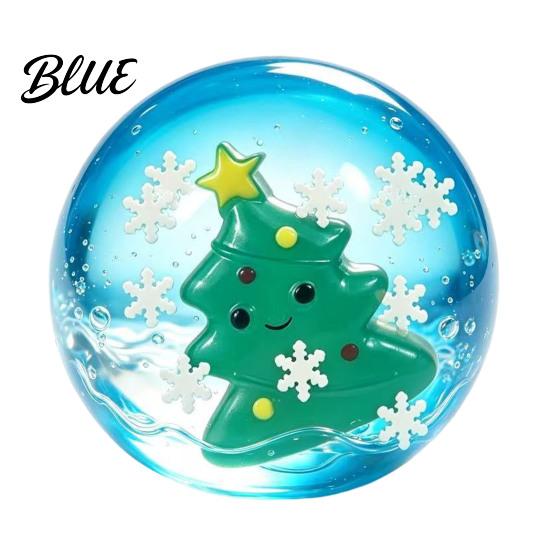Sensory Fidget Toy Christmas Clear Stress Ball Toy Anxiety Relief with Santa Reindeer Balls Tree Snowflake Figure Soft Squeeze Party Favors Desktop