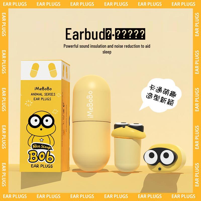 Cartoon Noise-Cancelling Earplugs: Super Soundproof, Comfortable Sleep & Study