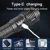 10000mAh High Power LED Flashlights Type-C Rechargeable LED Torch 1500M Ultra Powerful Flashlight Outdoor Lantern