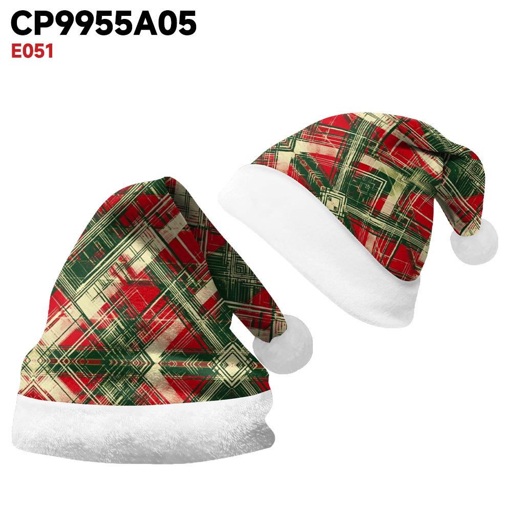 2024 Czapka Mikołaja z dwustronnego polaru z dodatkowym aksamitem dla dorosłych i dzieci z nadrukiem na zamówienie