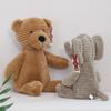 Cute Striped Texture Panda Dinosaur Elephant Pig Frog Animal Plush Toy Doll For Kids And Collectors