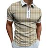 Men's Striped Printed Casual Short-sleeved POLO Shirt T-shirt
