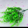 1 Pc 7-Branches Green Artificial Fake Plastic Eucalyptus Leaves Plant Home Decor