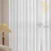 2022 White Gauze Curtains: Light-Filtering, Non-Transparent, Ideal for Living Room or Bedroom Bay Windows, Provides Insulation and Sun Protection