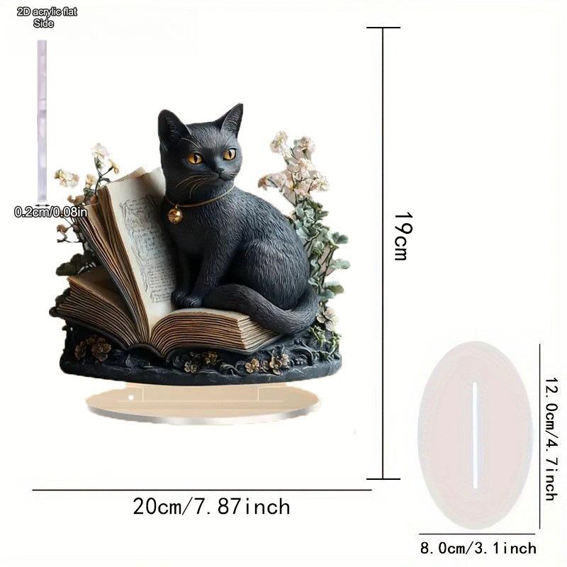 Decorations Crystal Kitten - 2D Flat Acrylic Desktop Ornament, Wall Decor Art, Four Seasons Decoration, Novelty Home Decor, Perfect Durable