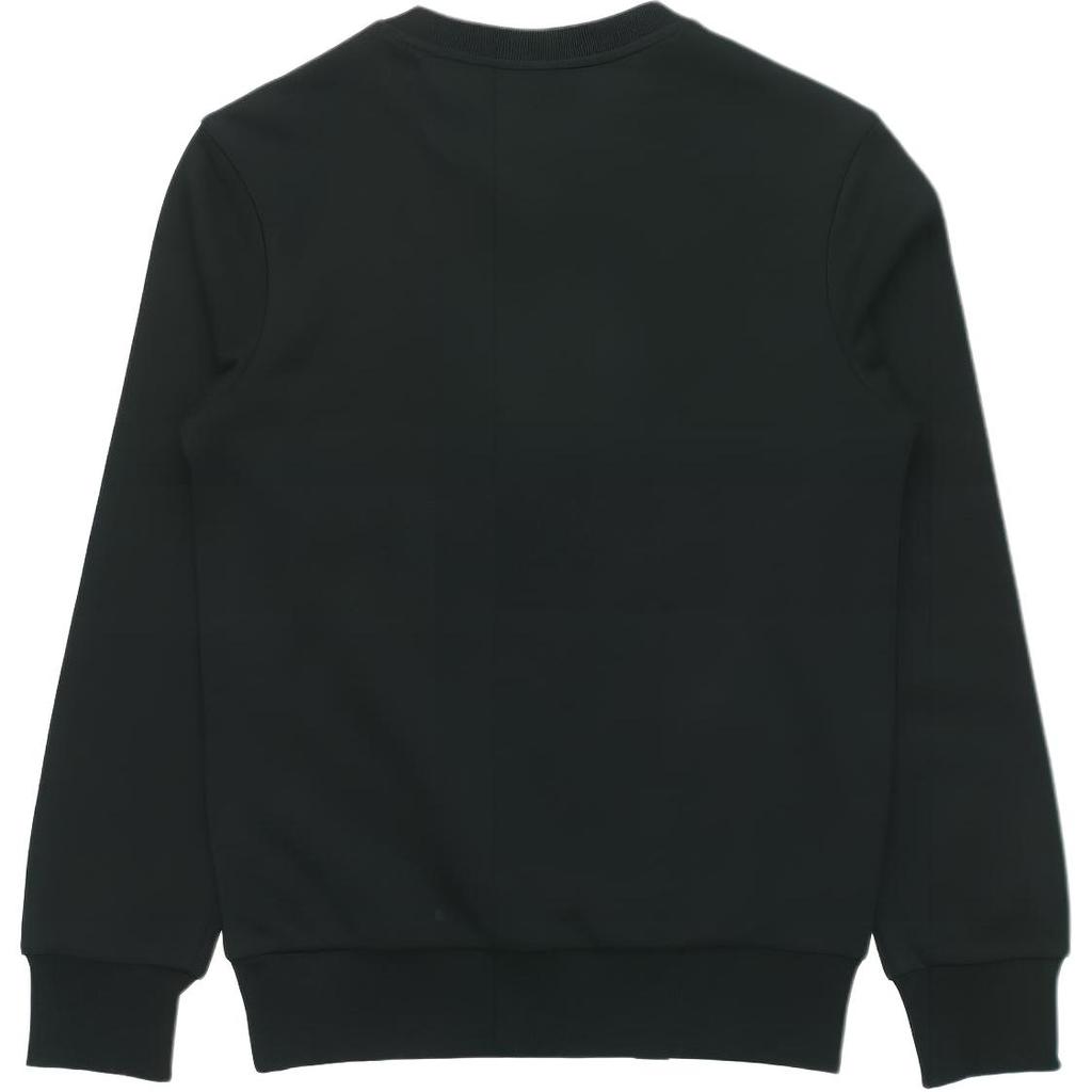 Li-Ning Logo Embroidered Knit Sports Casual Pullover Sweatshirt Long Sleeve Men Tops Black AWDR607-2