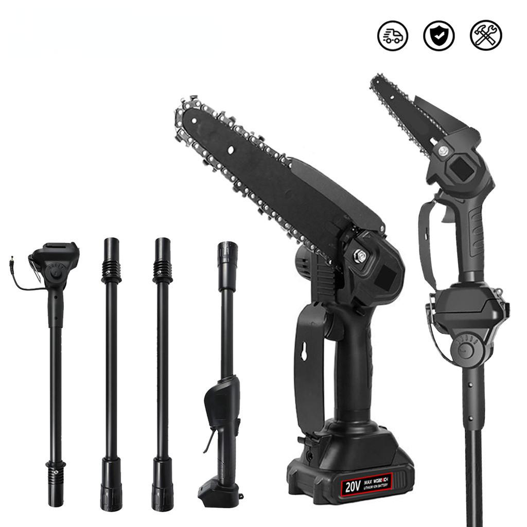18V 6 Inch Portable High Branch Saw Garden Tree Pruning Tool Cordless Chain Saw Telescoping Electric Pole Chainsaw