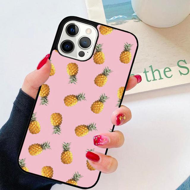 Watercolor Palm Leaves PINEAPPLE Phone Case Cover for iPhone 17 Air 16 15 14 13 11 12 Pro Max Plus Shell Coque