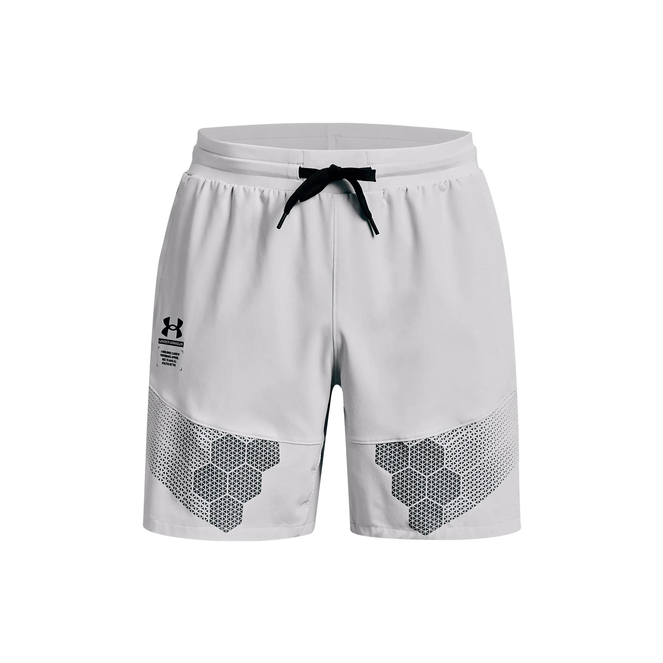 Under Armour Armourprint Woven Shorts White Grey Men s 1370416-014 XXL
