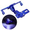 Telescopic Aluminum Alloy Bracket License Plate Holder with LED Light for Motorcycle