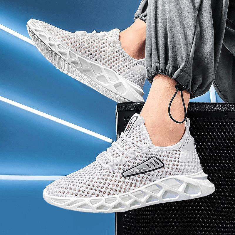 Mesh Shoes Men's Spring and Summer Fashion Trendy Hole Shoes Outdoor Daily Walking Soft Sole Comfortable Sports Shoes