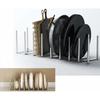 Miao's Studio Miaoinchs Studio Lid Storage, Under-Sink Extendable Pot Lid & Pan Stand, Dish Storage, Dish Drainer, for Dish Racks (1 piece)