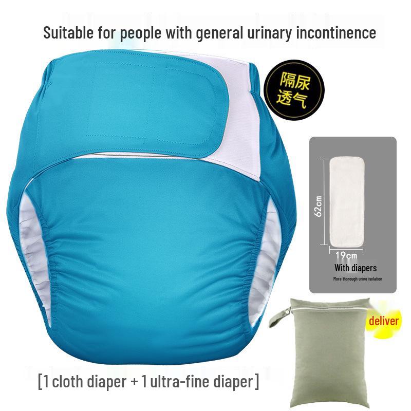 Breathable Portable Washable Adult Cloth Diapers - Absorbent and Comfortable for Seniors