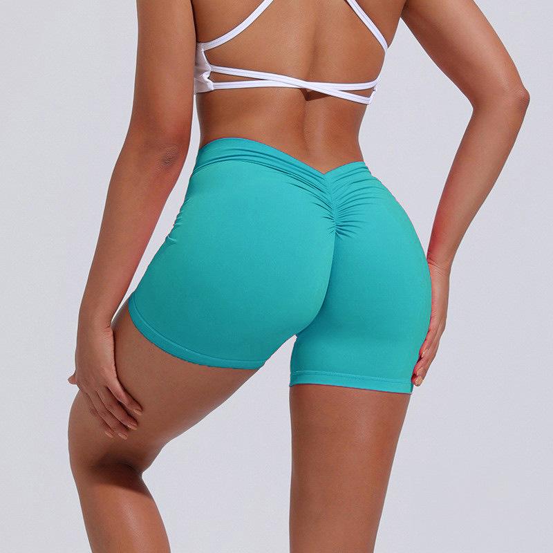 

Women s High Waist Butt Lifting Yoga Shorts - Nylon Tight Three-Point Training & Running Fitness Pants L (60-70 kg)
