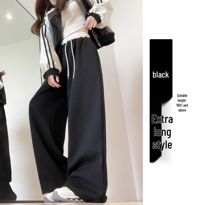 Women's High-Waisted Color Block Wide-Leg Sweatpants for Spring/Autumn 2026