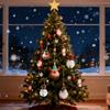 Christmas Tree Ornaments Festive Vintage Figurines 3-Piece Santa Snowman Reindeer Ornaments For Window Door Branch Indoor Living