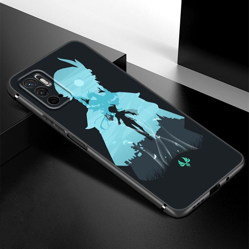 Game Genshin Impact Phone Case For Xiaomi Redmi Note 7 8 8T 9 9S 10 10S 10T 11 11S 4G 11E 11T Pro 5G Soft TPU Black Cover