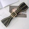 Exaggerated Punk Rivet Waist Seal Women'S Personalized Dress Jacket Elastic Elastic Belt